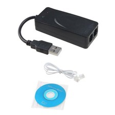 New Dual RJ11 Ports USB 56K External Dial Up Voice Fax Data Modem Win 7/8/10 picture