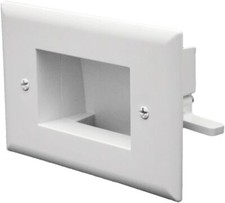 DATA COMM Electronics 45-0008-WH Easy Mount Recessed Low Voltage Cable Plate - picture