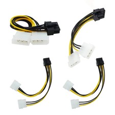 4 Pack 8-Pin PciE to Molex Dual 4-Pin Graphic Video Card Power Cord Y Splitte... picture