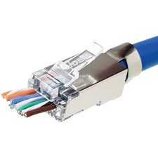 IDEAL 85-369 Shielded Feed-Thru CAT-6A/6/5-E Modular Plugs for Larger Diameter C picture