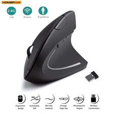 HOMEFISH Vertical Mouse Ergonomic 2.4GHz Wireless Optical Mice 3 Adjustable DPI picture