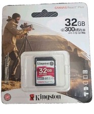 Kingston Canvas React Plus 32GB U3 V90 SD Memory Card 300MB/S picture