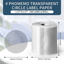 1/3Roll Sticker Labels Self-Adhesive Paper for Phomemo M110/M100/M220 Printer US picture
