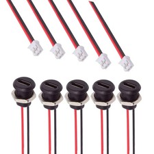 chenyang 5 Pack 2.0mm Pitch 2Pin to USB C Female DC 5V 3A 17.5cm, Black  picture