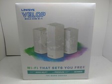Linksys VLP0203 Velop Tri-Band Whole Home Intelligent Mesh WiFi System, 3 Pack picture