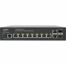 Luxul 1Gb L2/L3 Managed Switch - 8 PoE+, 2 RJ45, 2 SFP Front-Facing Ports - TAA picture