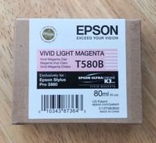 10-2017 Genuine Epson 3880 Printer Ink Vivid Light Magenta T580B T580B00 New picture