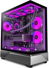 PC CASE 6 PWM ARGB Fans Pre-Installed, Mid-Tower Gaming PC Case, Panoramic Tempe picture