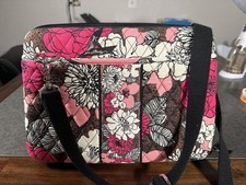 Vera Bradley Quilted Tablet iPad Case Crossbody Sleeve Pink Floral Zip Padded picture