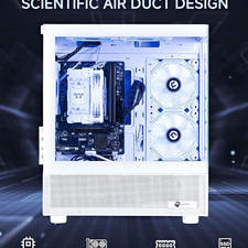 NINGMEI Desktop Tower PC Ryzen 7 5700G 16GB 1TB SSD Vega White picture