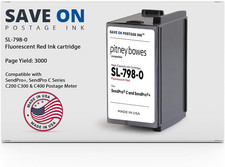 SL-798-0 Compatible Pitney Bowes Ink Cartridge (1 Pack) - Fluorescent Red Printe picture