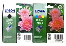 EPSON T013+T014 ORIGINAL CARTRIDGE BLACK+COLOR STYLUS C20/C40 STYLUS COLOR 480 picture