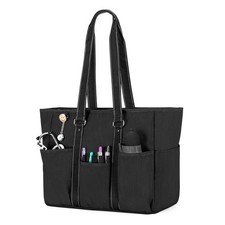 Damero Nurse Tote Bags, Bag with Padded Laptop Sleeve and Large, Black  picture