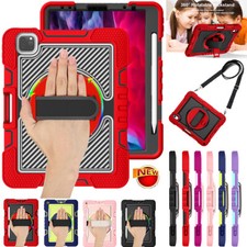 Shockproof Stand Case For iPad 8th 9th 10th 11th Gen A16 W/Shoulder Strap Cover picture