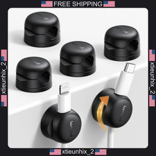 Cable Organizer Clips 6 Pack Rotatable Spring Locking for Wires and Cords picture