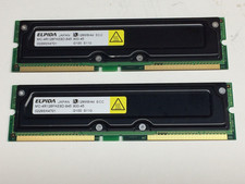 QTY 2 - Elpida 128 MB RIMM DRAM Memory (MC-4R128FKE8D-845) picture