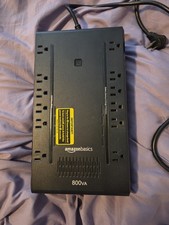 AmazonBasics 800VA/450W Standby UPS Tower, 12 Outlets, Surge Protection, Black picture