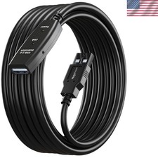 Reliable 10 Meter USB 2.0 Extension Cord - Braided with High-Speed Data Transfer picture