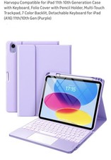 *NEW* Folio Backlit Keyboard Case-Purple Compatible For iPad 11th&10th GEN picture