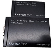 KanexPro VGAEXTX1 VGA Extender Over CAT5e/6 with Audio - Transmitter & Receiver picture