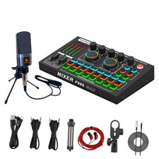F999MAX Podcast Equipment Bundle, M997 XLR Mic with Tripod Stand, Metal Body & picture