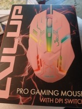 LVLUP PINK Pro Gaming Mouse with DPI Switch - Optical - RGB Backlight  - Vivitar picture