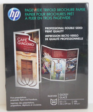 HP PAGEWIDE 8.5x11 DBL Sided TriFold Brochure Glossy Paper InkJet LOT 200 Pages picture