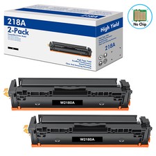2 Pack 218A W2180A Black Toner Cartridges High Yield No Chip For HP 3201dw 218X picture