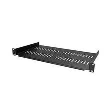 StarTech 1U Vented Rack Shelf 10in Deep Universal 19in Steel 44lb CABSHELFV1U picture