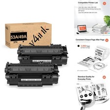 v4ink Compatible 49A 53A Toner Cartridge for HP Q5949A Q7553A (Black, 2 Packs) picture