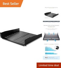 StarTech 2U Vented Cantilever Rack Shelf, 16in Deep, 50lb, TAA CABSHELFV | Un... picture