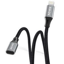 AGVEE 6.6ft Lightning Extension Cable, Braided Female to Male Extender Full Fu picture