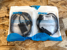 Benfei HDMI to VGA Adapter Cable 6ft Pair 2-Pack Black New Sealed (10A-B2) picture