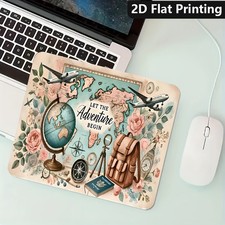 1pc High-Quality Non-Slip Computer Mouse Pad with World Map, for Travel, Offic picture