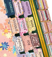 Bible Tabs 66 Count Peel-and Stick Large Print Laminated Pastel Bloom Gold Best picture