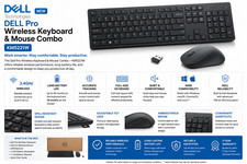 NEW SEALED Dell Pro WIRELESS Keyboard and Mouse Combo - KM5221W - US - Black picture