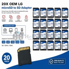 20 - OEM LG microSD micro SD to SD SDHC SDXC Adapter fit 4GB 8GB 16GB 32GB 64GB picture