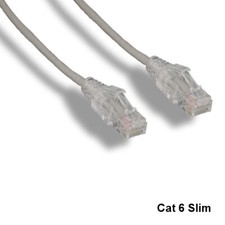 Kentek Gray 15ft Slim Cat6 UTP Patch Cable 3.6MM 550MHz RJ45 Pure Copper RJ45 picture