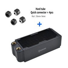 OC-CRD16T Copper Radiator Dual 80mm 45.5mm Thick G1/4 Water Cooling DIY picture
