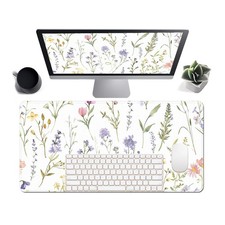 Floral Large Mousepad 31.5 x 15.7 inch, Waterproof Desk Mat Gaming Pad, Aesth... picture