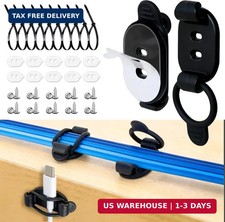 10 Pack Adhesive Cable Clips, Adjustable Cable Management Clips Black picture