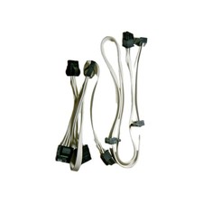 6-Pin to 4-Pin Molex & 6-Pin to 15-Pin SATA Power Adapter Cable Pair - NEW picture