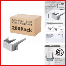 AIRTAK Galvanized Steel Cable Staples, 200-Count U-Shaped Nails Securing 14/2 picture