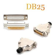 DB25 D-SUB 25-Pole Socket Plug Solder AMP Connector Changer Coupler Adapter Lot picture