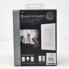 GE Jasco 12723 EZ Add-On Switch ZW2004 In-Wall Auxiliary White Only New In Box picture