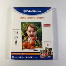 Printworks Matte Photo Paper for Inkjet Printers, Printable on Both Sides, 80ct picture