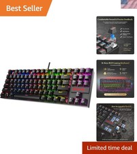 87-Key Compact Mechanical Keyboard with RGB Lights & Ergonomic Design for Gamers picture