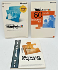 (3) MICROSOFT- PROJECT 98 EVALUATION, OFFICE 2000 INTRANET, MAPPOINT  2000 TRIAL picture