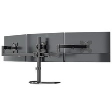 WALI Triple Monitor Stand, Free Standing Three LCD Fully Adjustable Desk Mount picture