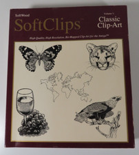 SoftClips Volume 1-4 Classic Clip-Art 1990 SoftWood Commodore Amiga *READ* picture